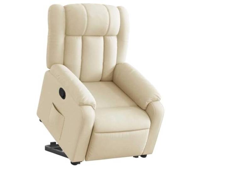 Makastle Relaxsessel mit Aufstehhilfe Creme Stoff