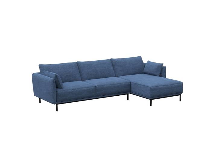 Ecksofa ELVIS rechts blau