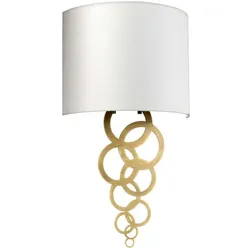 Elstead Lighting, Deckenleuchte, Curtis Wandleuchte E27 Medium Gealtertes Messing Elfenbeinfarbe (E27)