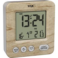 TFA Dostmann 60.2567.08 Funk Wecker Holz, Braun Alarmzeiten 1