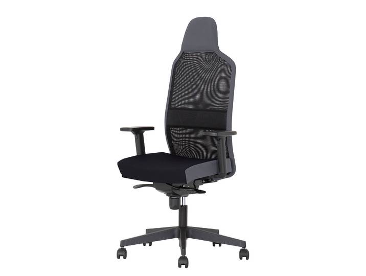 Ergonomischer Bürostuhl COOL ON Schwarz/Grau