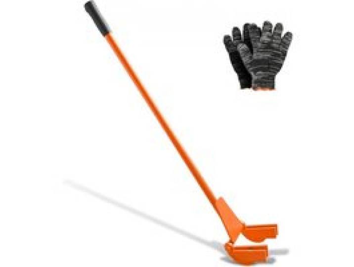 VEVOR Démonte Palette 907,18 kg Outil Démonte Palettes 114 cm Barre de Démontage pour Retrait Planches de Terrasse, Planchers, Charpentes, Toitures, Moulures, Cloisons Sèches, avec Tête Rabattable