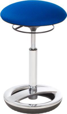 Stehhilfe Sitness HIGH BOB, für ergonomisches Sitzen, höhenverstellbar, Schwingeffekt, H 490-700 mm, blau, Gestell verchromt