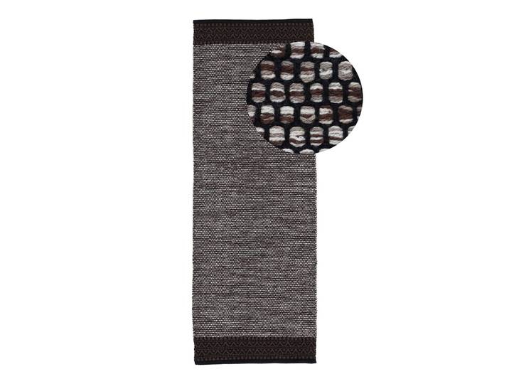 Tapis de couloir Kelim Mia 60 x 180cm Marron/Marron