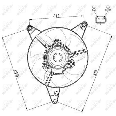 NRF Lüfter, Motorkühlung 47498 für AUTOBIANCHI Fiat LANCIA