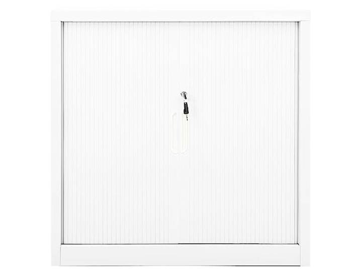 YUTAASU Stahl Schiebetürschrank Weiß 90x40x90 cm