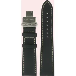 Certina - Leder Ds Royal Standard Lederband Schwarz 22/18mm C600014498 - genarbt,rind,schwarz