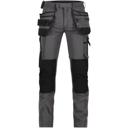 Dassy Stretch-Arbeitshose mit Holstertaschen und Kniepolstertaschen Matrix - anthrazitgrau/schwarz - 46