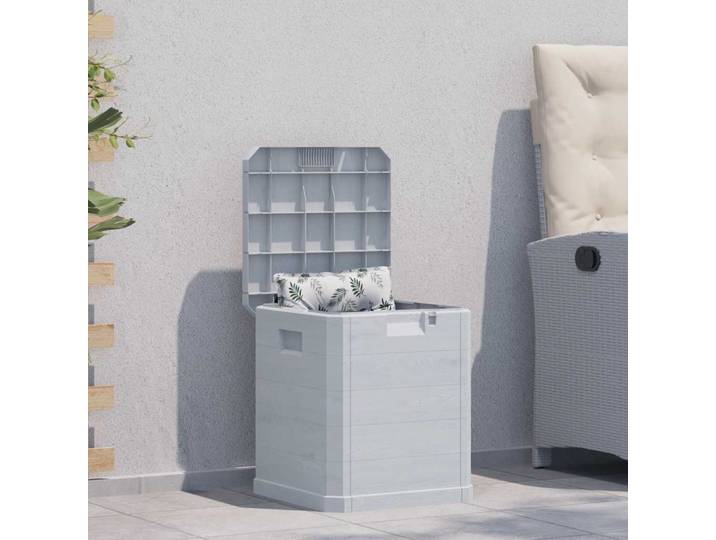 vidaXL Garten-Aufbewahrungsbox 90 L Hellgrau