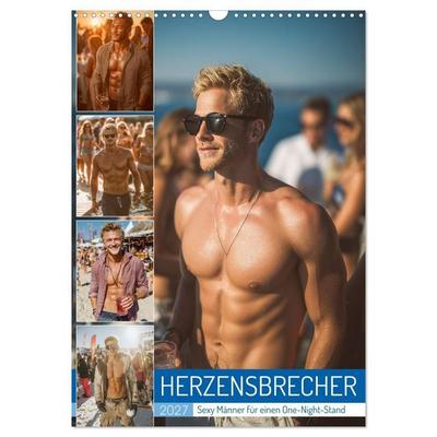 Herzensbrecher - Sexy Männer für einen One-Night-Stand (Wandkalender 2027 DIN A3 hoch), CALVENDO Monatskalender