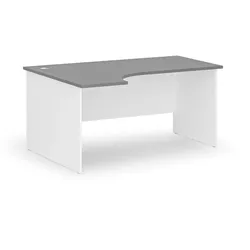 Büro-Eckschreibtisch PRIMO WHITE, 160x120 cm, links, weiß/Graphit