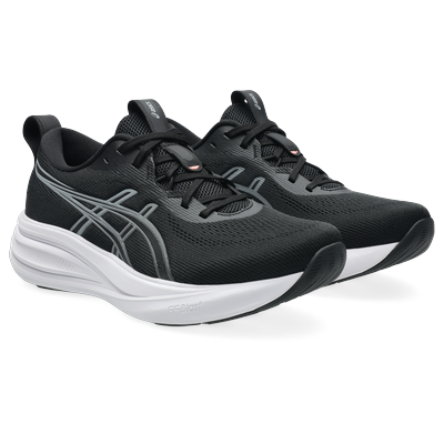 Laufschuh ASICS "GEL-PULSE 17", Damen, Gr. 42, schwarz (schwarz, gravel), Synthetik, Schuhe Laufschuh, für Straße und Fitnessstudio, mit FF BLAST Dämpfung