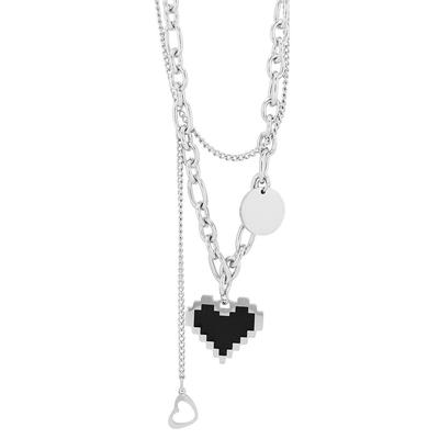 Kette ohne Anhänger ADELIA´S "Halskette mit Anhänger – aus Edelstahl", silber, Halsketten, Damen, 43cm, Edelstahl, Schöne Geschenkidee zum einfach so