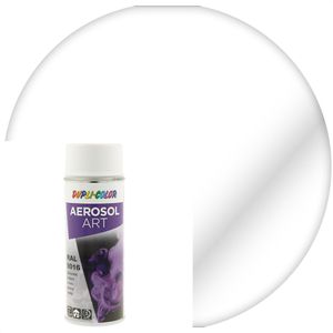 Dupli-Color Sprühfarbe 741449 Aerosol Art, 400ml, verkehrsweiß, RAL 9016, glänzend, Nitrolack