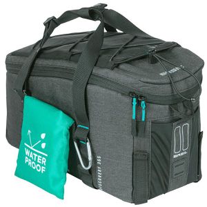 Basil Gepäckträgertasche Discovery 365D, schwarz, 9 Liter, Schultertasche, mit Regenschutz, reflektierend