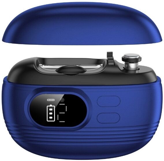 INF Multifunktionaler elektrischer Nagelknipser kompatibel mit APPLE, Samsung, Huawei, Garmin — Ein-Knopf wiederaufladbarer Dunkelblau