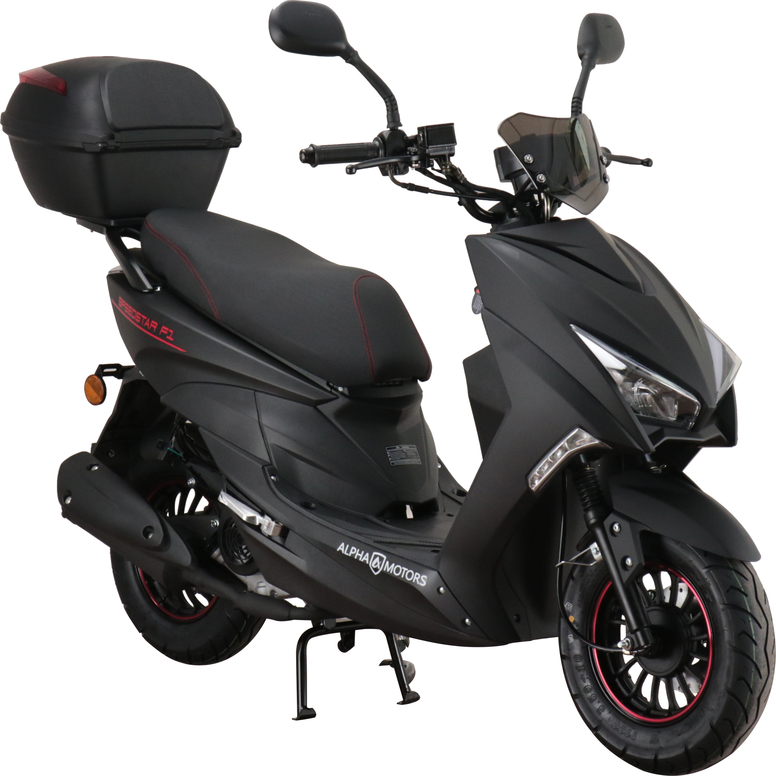 Motorroller Speedstar FI 50 ccm 45 km/h EURO 5 mattschwarz inkl. Topcase