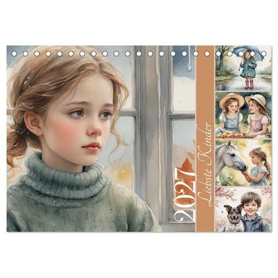 Liebste Kinder (Tischkalender 2027 DIN A5 quer), CALVENDO Monatskalender