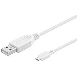 MicroConnect USB-Ladekabel USB 2.0 0.3 m Weiß USBABMICRO0,30W