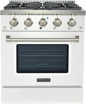 Proline Range Hoods Proline PLSR 30 in. Gas & Dual Fuel Range — Stainless Steel, Matte Black, Glossy White Gas / Glossy White