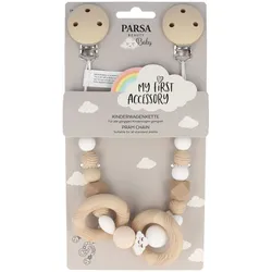 PARSA Beauty Baby Kinderwagenkette - beige|weiß