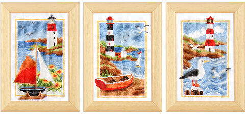 Stickbilder "Leuchttürme", 8 x 12 cm, 3er-Set