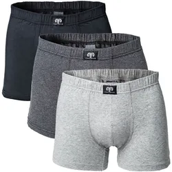 CECEBA Herren Pants, 3er Pack - Basic, Baumwoll-Stretch, M-3XL, einfarbig Grau / 3XL