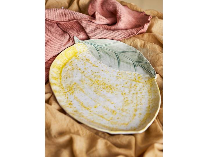 Plat de service Hadden Citron 23 x 3 x 32cm Jaune