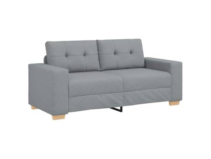 vidaXL Zweisitzer-Sofa Hellgrau 180x77x82 cm Stoff