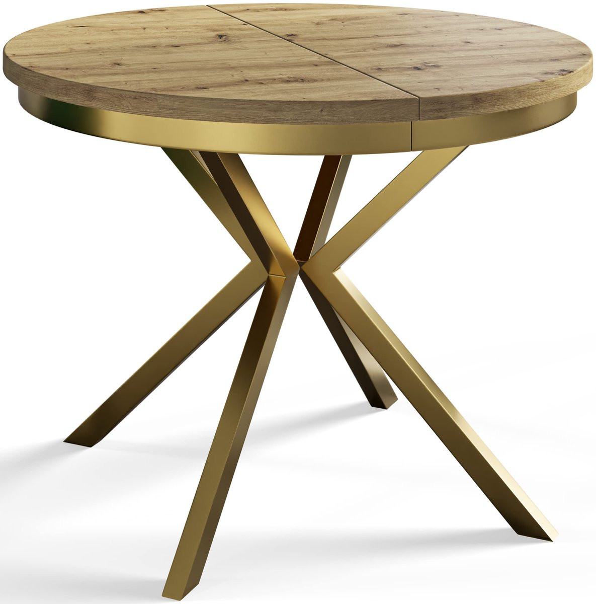 Alpi Moebel Ronde Uitschuifbare Eettafel Bergo Matbruin