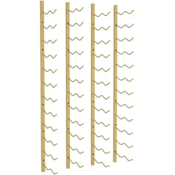 vidaXL Wand-Weinregal für 24 Flaschen 2 Stk. Golden Eisen