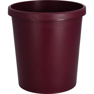 Helit Papierkorb H6405825, the green german, bordeaux, rund, aus Recycling-Kunststoff, 18 Liter