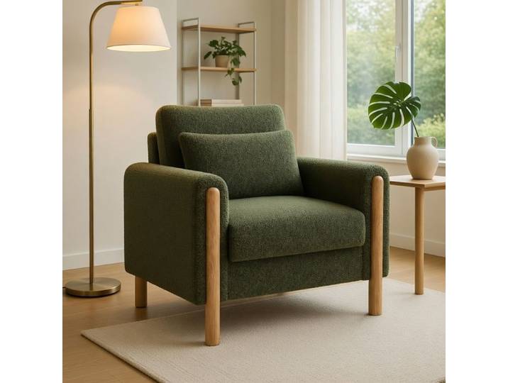 Fauteuil - MINIMAL - Club Doudou Relax - 1 place - Vert - Bois massif