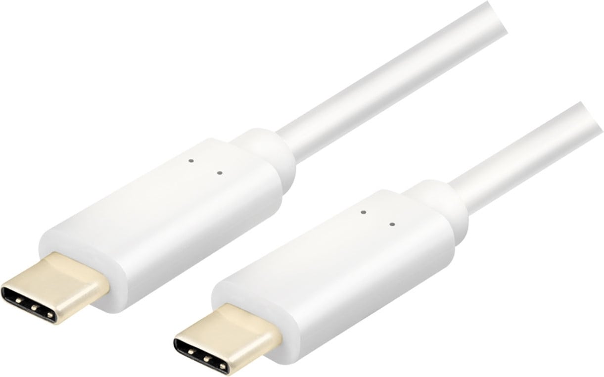 LogiLink CU0131 USB 3.1 USB-C Gen2 aansluitkabel, 1 m, wit