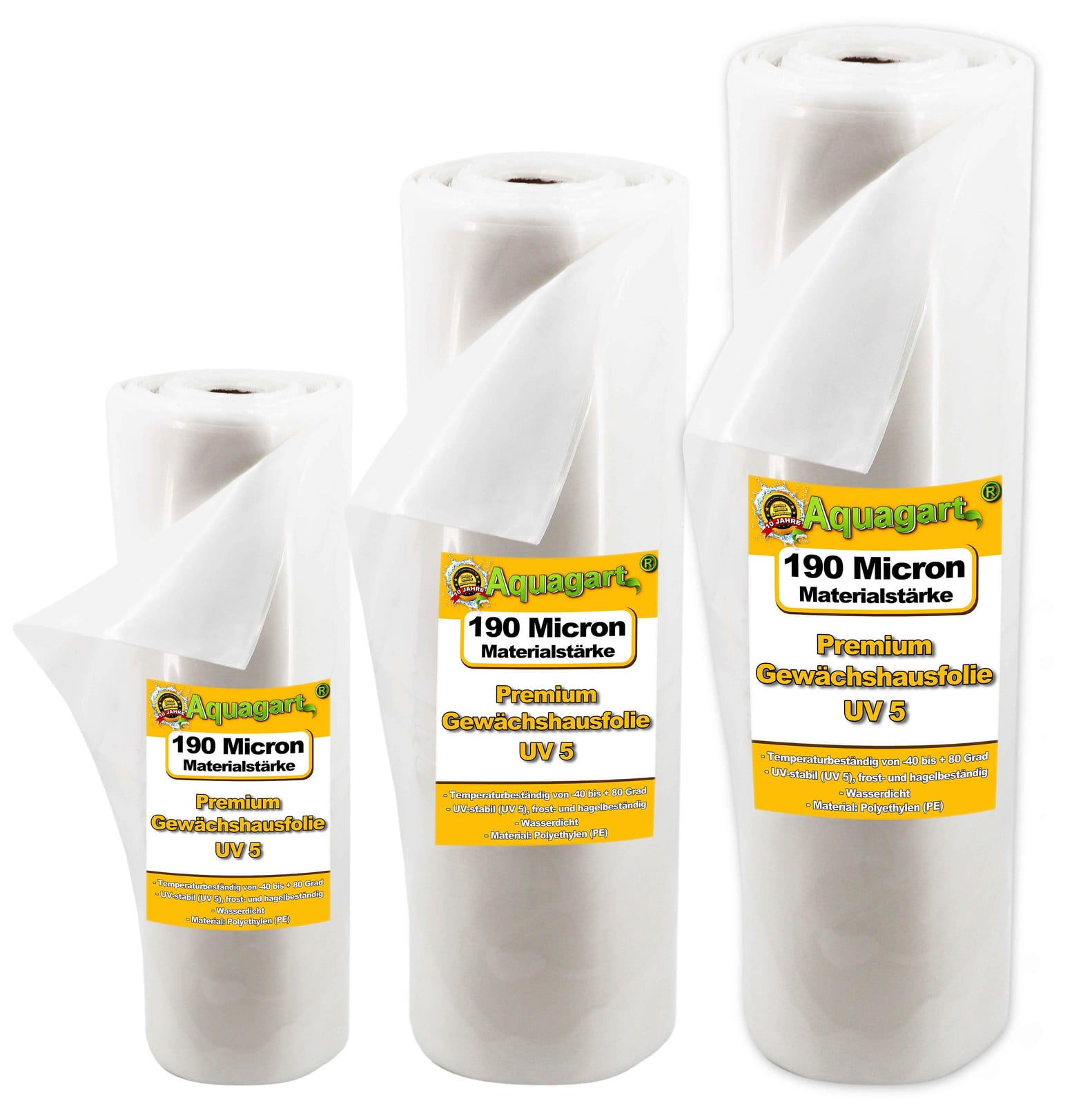 Aquagart Tuinfolie UV-bestendig voor kweekkas, Breedte: 6 m, Lengte: 5 m