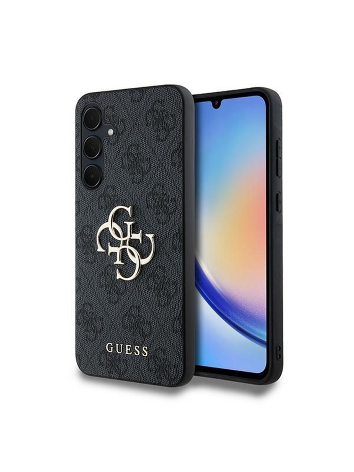 GUESS 4G Big Metal Logo case for Samsung Galaxy A35 - black