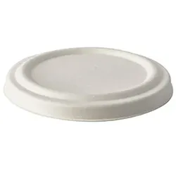 PAPSTAR 50 Deckel für Suppenbecher, Zuckerrohr "pure" Ø 10 cm weiss