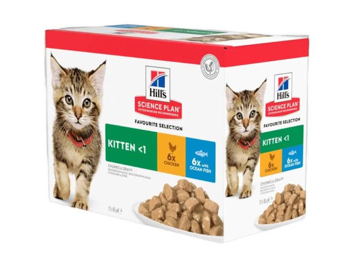Hill's Science Plan Chat Chaton Sélection de Favoris Multipack 12x85 g