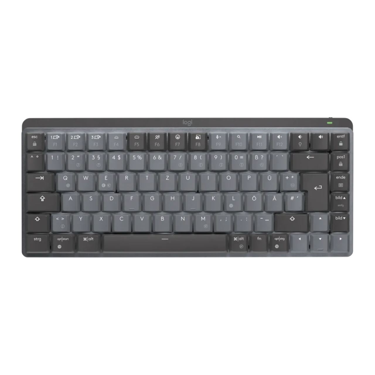 Logitech MX Mechanical Mini Kailh Choc V2 LOW PROFILE Brown USB und Bluetooth Deutsch grau (kabellos)
