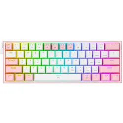 Redragon Klawiatura K617 Fizz (K617-RGB pink) (US, Kabelgebunden), Tastatur, Pink, Weiss