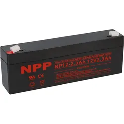 NPP NP12-2.3 AGM Akku 12V 2,3Ah – passend für Alarm, Notlicht & Steuerung
