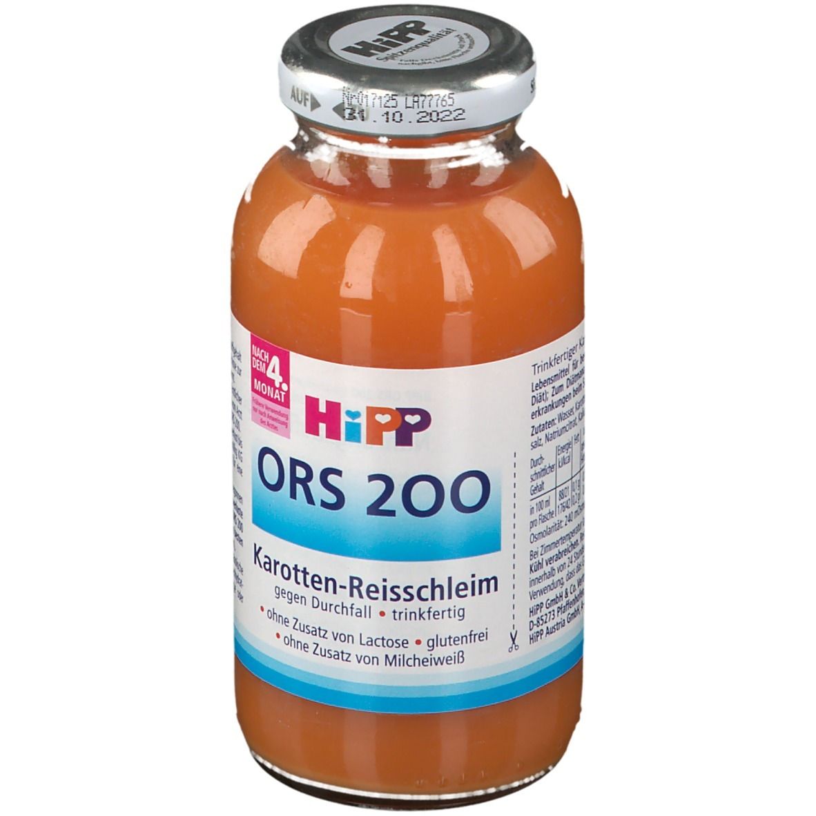 Hipp ORS 200 trinkf.Karotten Reisschleim 0,2 l Flüssigkeit
