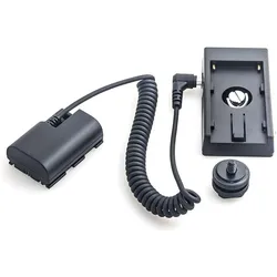 Caruba Canon LP E6 Volldekodierung Dummy Batterie +F970 Batteriezwickel (Federkabel) (Kamera Akku), Kamera Stromversorgung