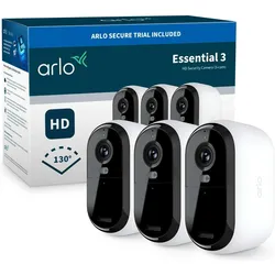 Arlo Essential 3 3er Set (1920 x 1080 Pixels), Netzwerkkamera, Weiss