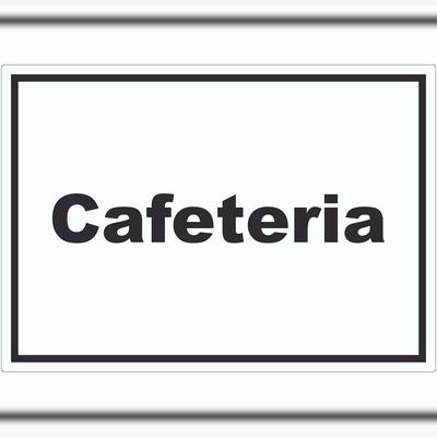 HB-Druck Cafeteria Aufkleber mit Text Restaurant mit Selbstbedienung waagerecht A0 (841x1189mm)