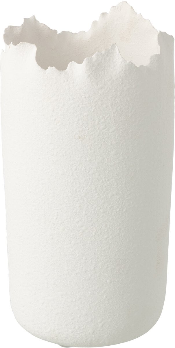 J-Line vaas Onregelmatig wit keramiek small