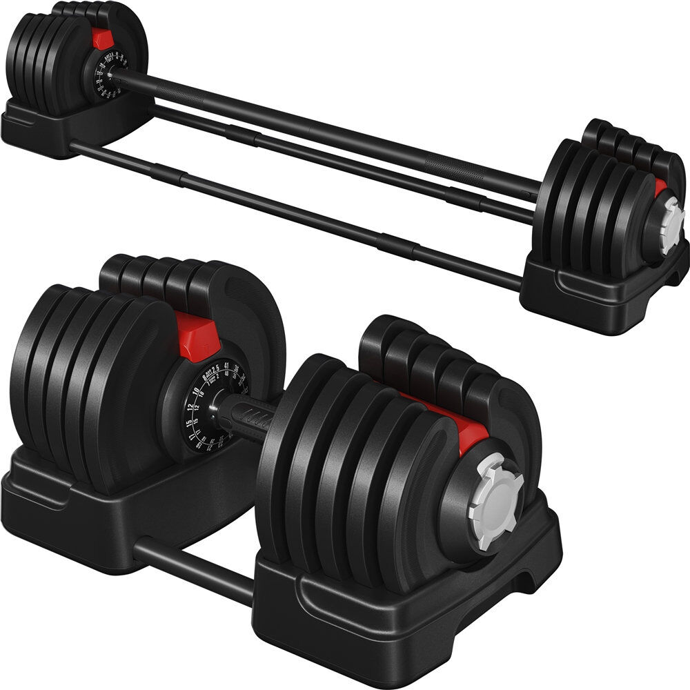 Yaheetech Quick Adjust Dumbbell Weight Set With 16 Adjustable Weights