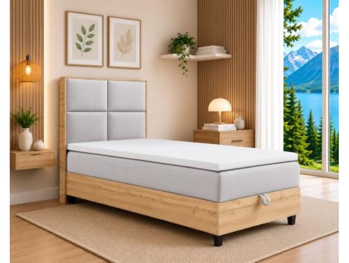 Best For Home Trinity K-2 Boxspringbett 90x200 cm mit Bettkasten & Topper