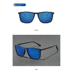 Polarisierte Sonnenbrille mit mattem Rahmen Braun - blue blue