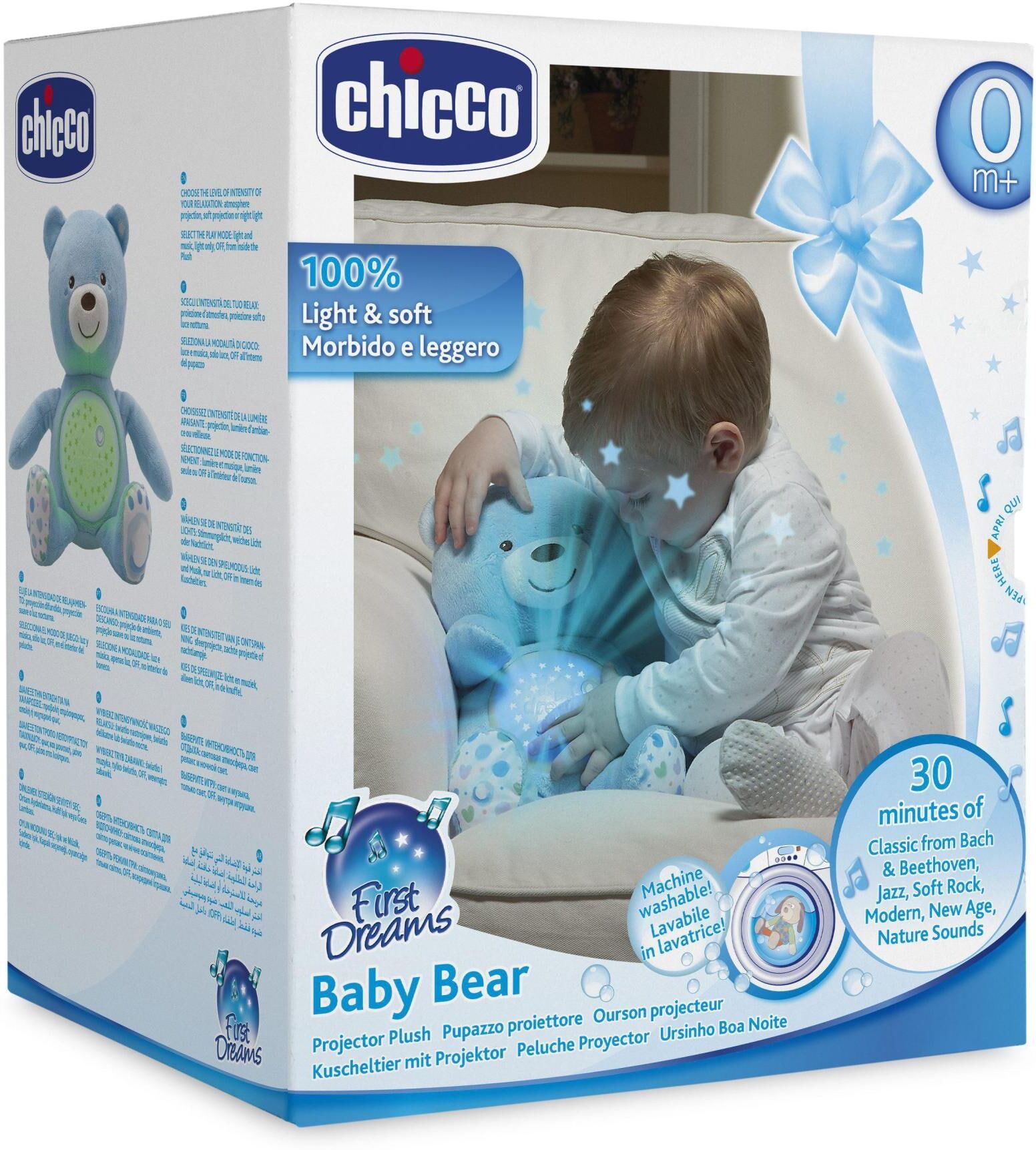 Nachtlicht CHICCO "Chicco Baby Bear Blau", Baby, blau, Leuchten Nachtlicht blau Einheitsgröße